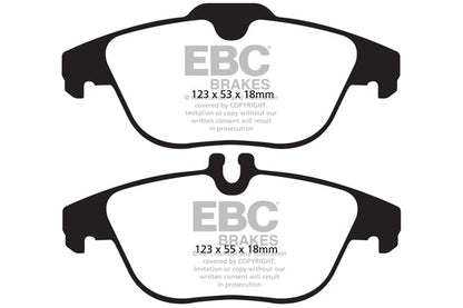 EBC Mercedes-Benz CA207 Yellowstuff 4000 Series Rear Sport Brake Pads & Premium OE Replacement Plain Discs Kit - ATE Caliper (E250, E220 & E200) | ML Performance UK