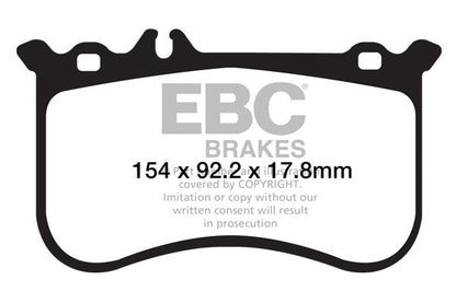 EBC Mercedes-Benz CX218 WS212 R173 Redstuff Sport Front Brake Pads - Brembo Caliper (Inc. SLC43 AMG, CLS500, E500 & SLK55 AMG) | ML Performance UK