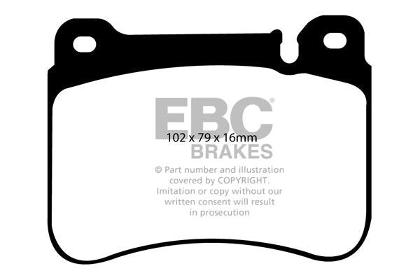 EBC Mercedes-Benz W203 C209 R171 CLC203 Redstuff Sport Front Brake Pads - Brembo Caliper (Inc. C320, C350, CLK350 & SLK350) | ML Performance UK