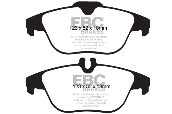 EBC Mercedes-Benz WSC204 AC207 Redstuff Sport Rear Brake Pads (Inc. C350, C300, E350 & E300) | ML Performance UK
