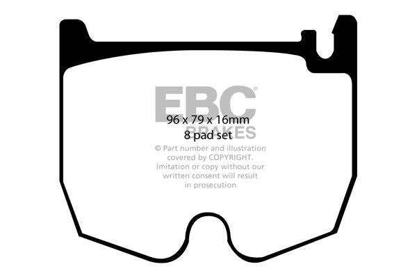 EBC Mercedes W211 C215 R230 Bluestuff NDX Trackday Front Brake Pads - Brembo Caliper (Inc. E55 AMG, S55 AMG, SL55 AMG & CL600) | ML Performance UK