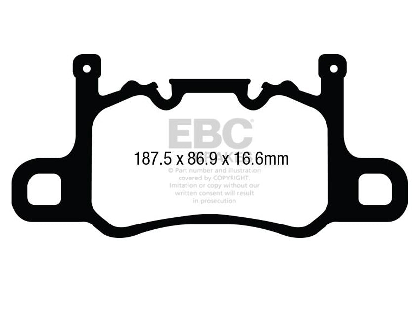 EBC Porsche 991 991/2 981 Bluestuff NDX Trackday Rear Brake Pads - Brembo Caliper (Inc. 911 GT3, 911 GT3 RS, 911 Turbo S & Cayman GT4) - Supercar Parts UK