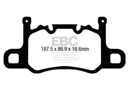 EBC Porsche 991 991/2 981 Bluestuff NDX Trackday Rear Brake Pads - Brembo Caliper (Inc. 911 GT3, 911 GT3 RS, 911 Turbo S & Cayman GT4) - Supercar Parts UK
