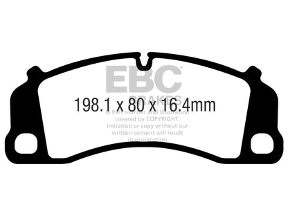 EBC Porsche 991 991/2 Redstuff Sport Front Brake Pads - Brembo Caliper (911 Turbo S, 911 GT3, 911 GT3 RS & 911 Turbo) - Supercar Parts UK
