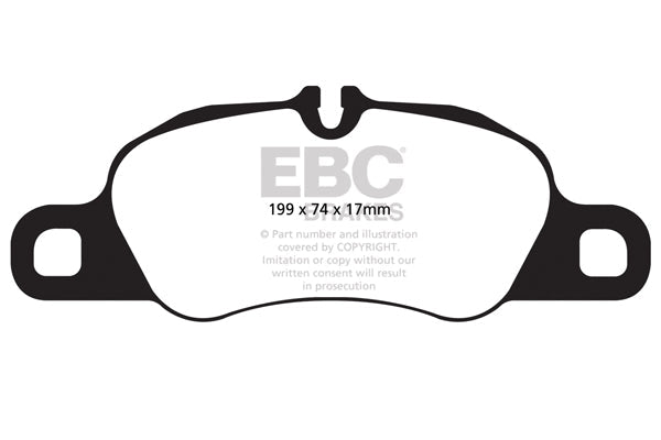 EBC Porsche 981 Yellowstuff 4000 Series Front Sport Brake Pads & Premium OE Replacement Drilled Discs Kit - Brembo Caliper (Boxster & Cayman) | Supercar Parts UK