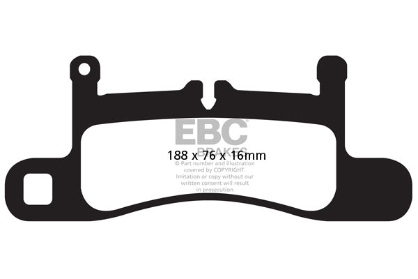 EBC Porsche 991 991/2 Redstuff Sport Rear Brake Pads - Brembo Caliper (Inc. 911 Carrera 4, 718 Boxster Spyder, 911 Carrera & 911 Carrera 4 Targa) | Supercar Parts UK