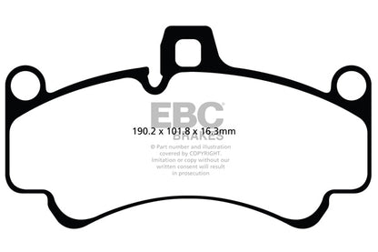EBC Porsche 996 997 Bluestuff NDX Trackday Front Brake Pads - Brembo Caliper (Inc. 911 Turbo, 911 Turbo S, 911 GT2 & 911 GT3) | Supercar Parts UK