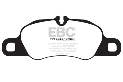 EBC Porsche 997 991 981 718 Orangestuff Race Front Brake Pads - Brembo Caliper (Inc. 911 Carrera, Boxster GTS, Boxster Spyder & Cayman GTS) | Supercar Parts UK