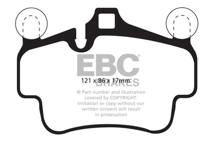 EBC Porsche 997 Yellowstuff 4000 Series Front Sport Brake Pads & Premium OE Replacement Drilled Discs Kit - Brembo Caliper (911 Carrera & 911 Carrera 4) | Supercar Parts UK