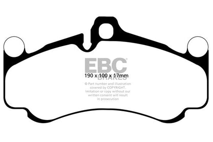 EBC Porsche 997 Yellowstuff 4000 Series Front Sport Brake Pads & Premium OE Replacement Drilled Discs Kit - Brembo Caliper (911 GT3 & 911 GT3 RS) | Supercar Parts UK