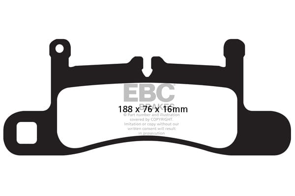 EBC Porsche Volkwagen Yellowstuff 4000 Series Rear Sport Brake Pads & USR Slotted Discs Kit - Brembo Caliper (Inc. Cayenne, Cayenne S, Cayenne GTS & Touareg) | Supercar Parts UK