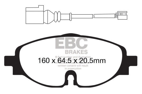 EBC Skoda 5E Octavia Yellowstuff 4000 Series Front Sport Brake Pads & USR Slotted Discs Kit - ATE Caliper | ML Performance UK