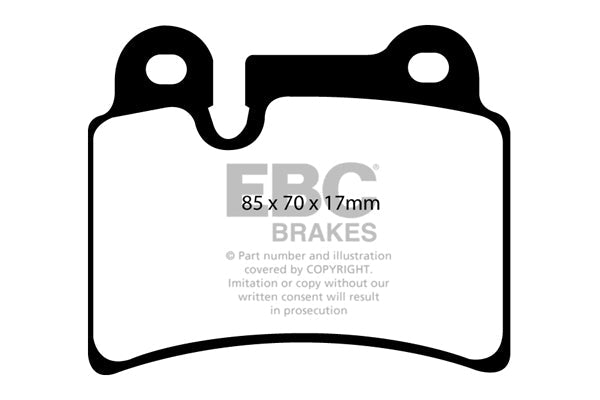 EBC Volkswagen 1st Gen Touareg Yellowstuff 4000 Series Rear Sport Brake Pads & USR Slotted Discs Kit - Brembo Caliper | ML Performance UK