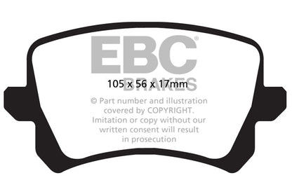 EBC Volkswagen B6 B7 Orangestuff Race Rear Brake Pads - TRW Caliper (CC  &  Passat ) | ML Performance UK