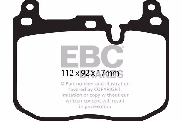 EBC DP42130R BMW F20 F30 F32 Yellowstuff Front Brake pads - Brembo Caliper (Inc. M135i, M235i, 335i & 435i)