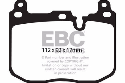 EBC DP42130R BMW F20 F30 F32 Yellowstuff Front Brake pads - Brembo Caliper (Inc. M135i, M235i, 335i & 435i)
