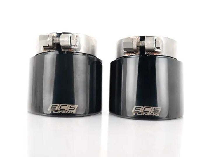 ECS VW MK7.5 Golf GTI 4" OE Fit Black Chrome Exhaust Tips - Pair