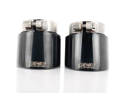 ECS VW MK7.5 Golf GTI 4" OE Fit Black Chrome Exhaust Tips - Pair