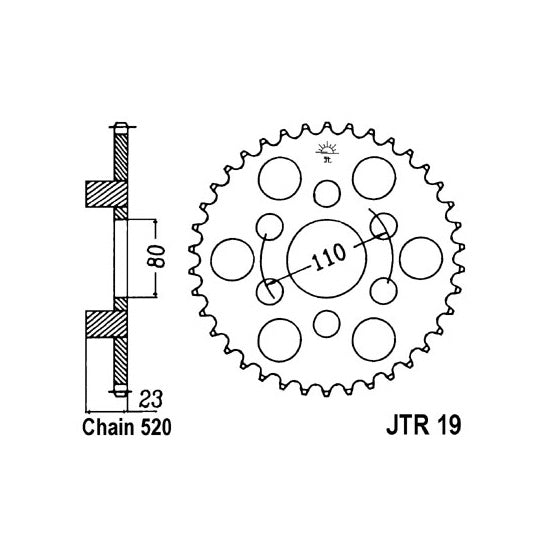 JT JTR19,36 Chain Sprocket