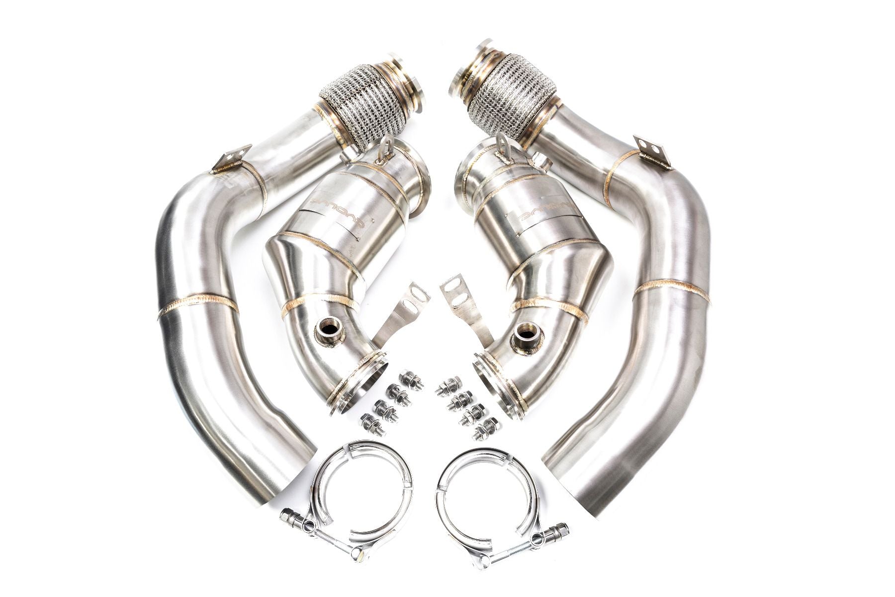 Evolve BMW S63 F90 F92 F93 Catless Turbo Downpipes (M5 & M8) - ML Performance UK