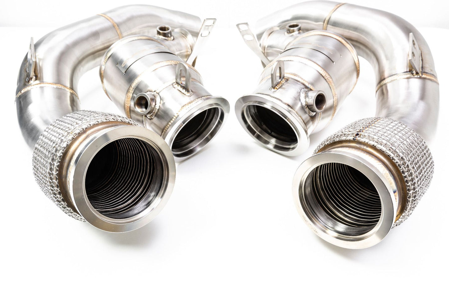 Evolve BMW S63 F90 F92 F93 Catless Turbo Downpipes (M5 & M8) - ML Performance UK