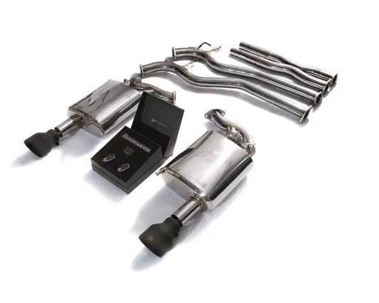 Valvetronic Exhaust System Ford Mustang GT V8 Convertible with Matte Black Tips | ML Performance Car Parts