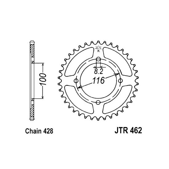 JT JTR462,54 Chain Sprocket