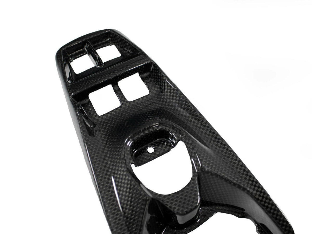 Fabspeed Carbon Fiber Center Console Window Switch Plate - Ferrari 488 GTB/Spider