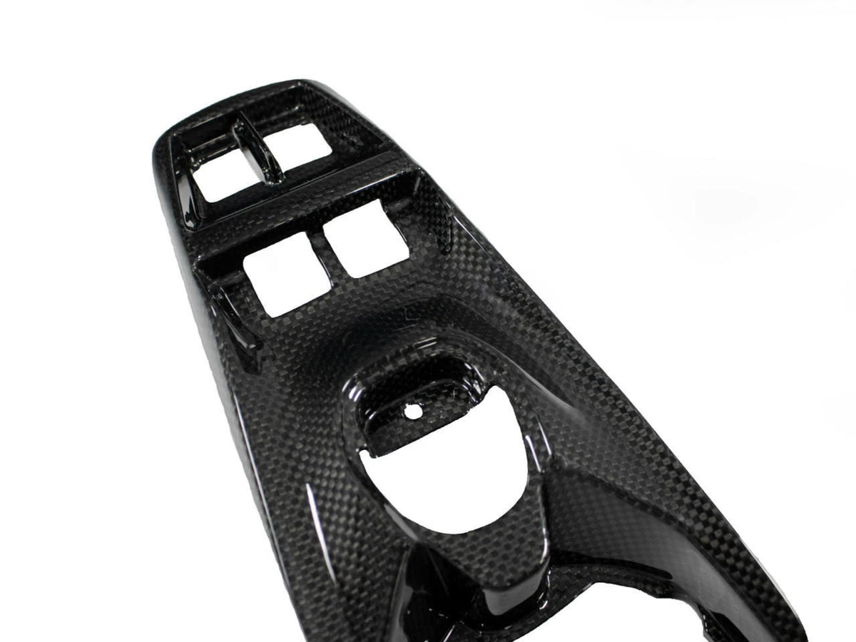 Fabspeed Carbon Fiber Center Console Window Switch Plate - Ferrari 488 GTB/Spider