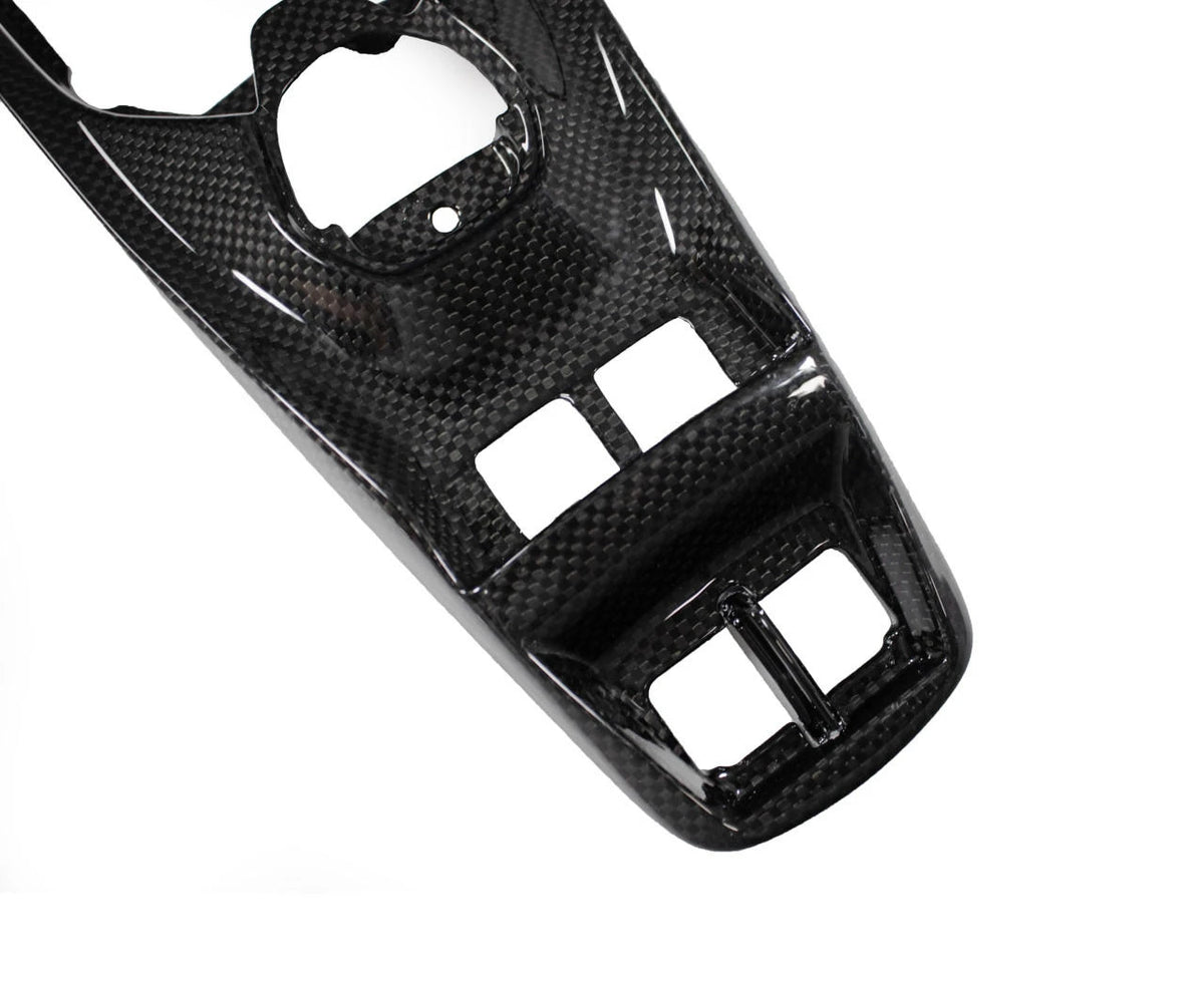 Fabspeed Carbon Fiber Center Console Window Switch Plate - Ferrari 488 GTB/Spider