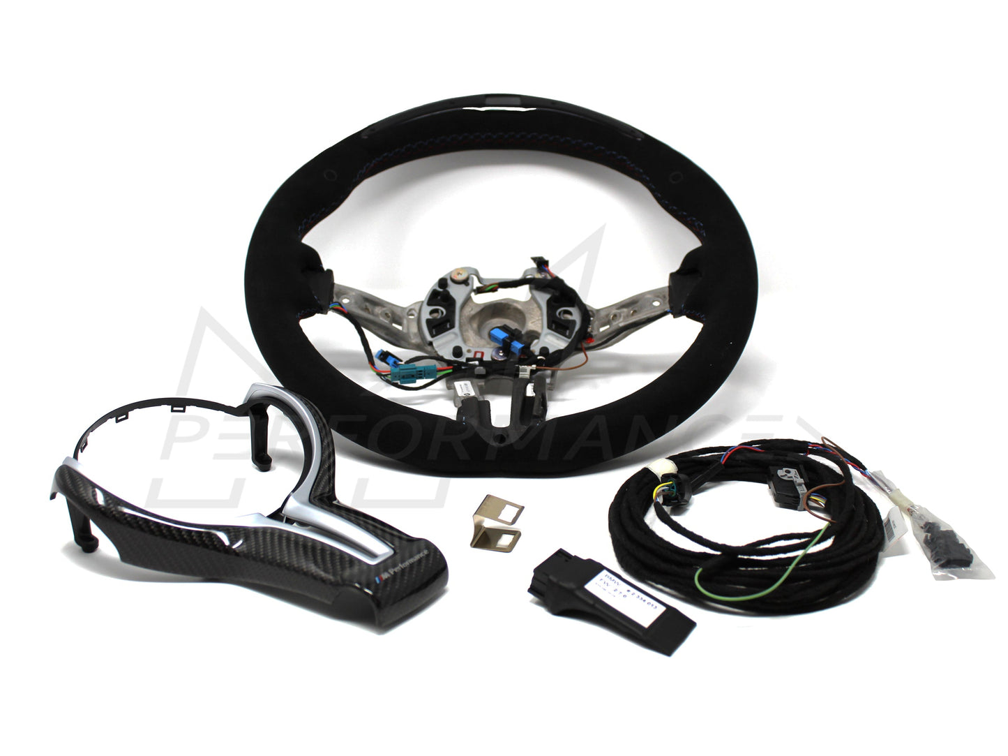 Genuine BMW 32302344136 F10 F06 F12 M Performance Alcantara Steering Wheel with Carbon Fibre Trim & Race Display (M5 & M6)