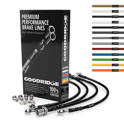 Goodridge SBW0970-6 BMW Z4 E85 6 Line Braided Brake Hose Lines Kit