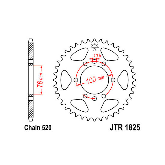 JT JTR1825,38 Chain Sprocket