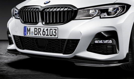 Genuine BMW 3 Series G20 M Performance High Gloss Black Front Splitter (Inc. 320i, 330d, 330i & M340ix) - ML Performance UK