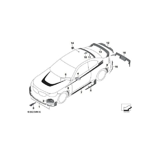 Genuine BMW 51125A46B51 G87 M2 M Performance Carbon Rear Diffuser
