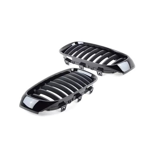 Genuine BMW 51712410146-51712410147 F34 M Performance High Gloss Black Kidney Grilles - Pair (Inc. 320i, 325d, 328i & 335i)