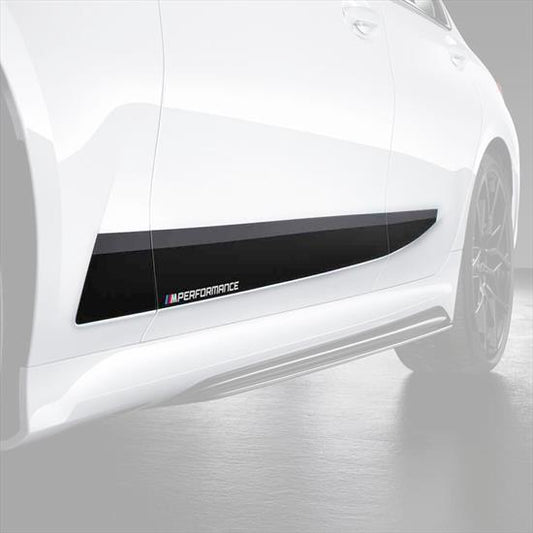 Genuine BMW G20 G21 M Performance Frozen Black Rocker Panel Vinyl Decals (Inc. 320i, 330d, 330i & M340ix) - ML Performance UK