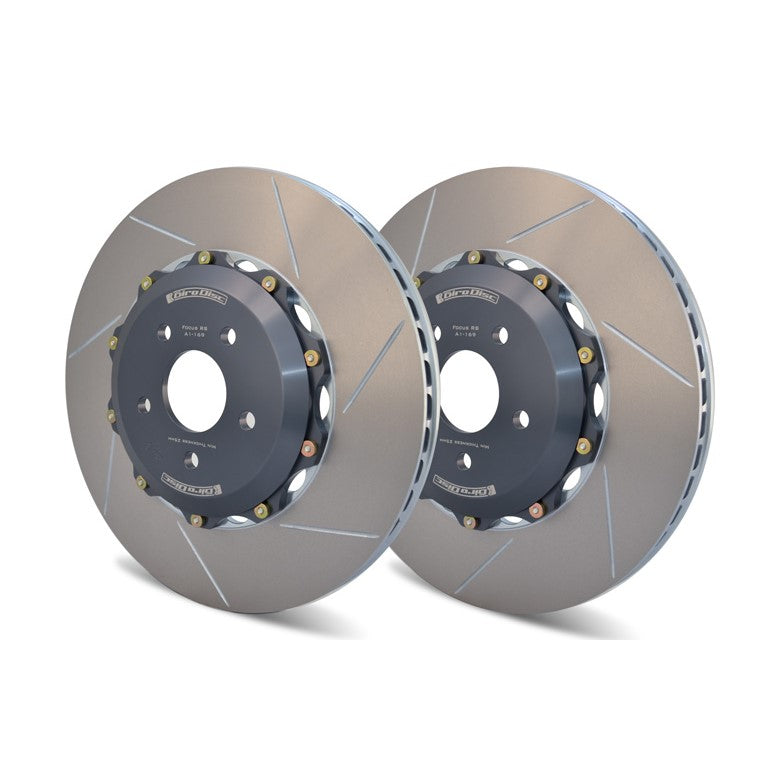 Girodisc A2-186 BMW F80 F82 F83 F87 Rear 370mm 2-Piece Brake Discs For Blue Brembo Calipers - Pair (M2, M3 & M4)