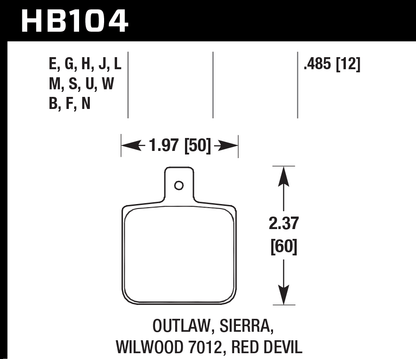 Hawk Performance HB104F.485 HPS Brake Pads