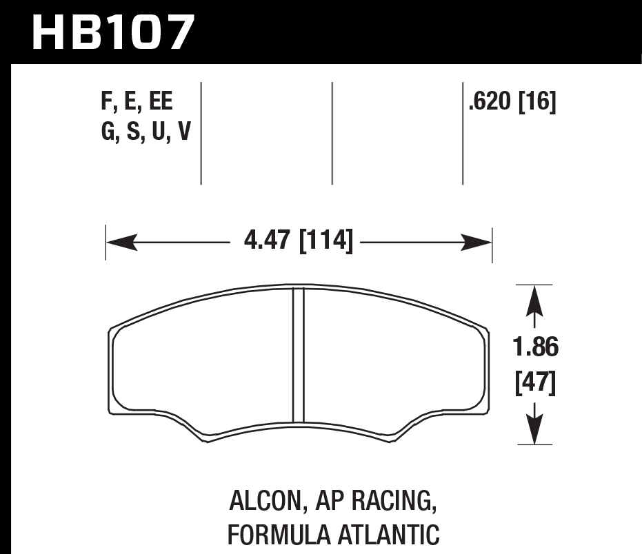 Hawk Performance HB107U.620 DTC-70 Brake Pads