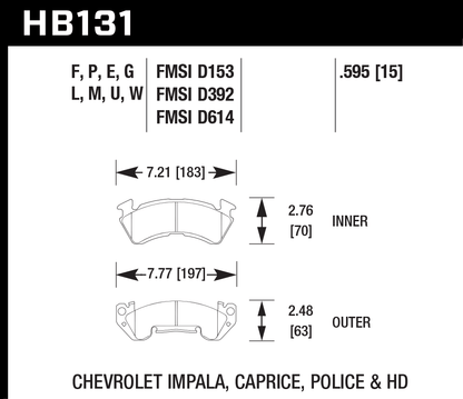 Hawk Performance HB131P.595 SuperDuty Brake Pads Front