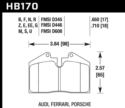 Hawk Performance HB170U.650 DTC-70 Brake Pads Rear