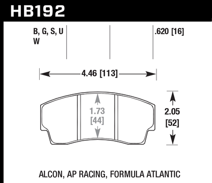 Hawk Performance HB192S.620 HT-10 Brake Pads