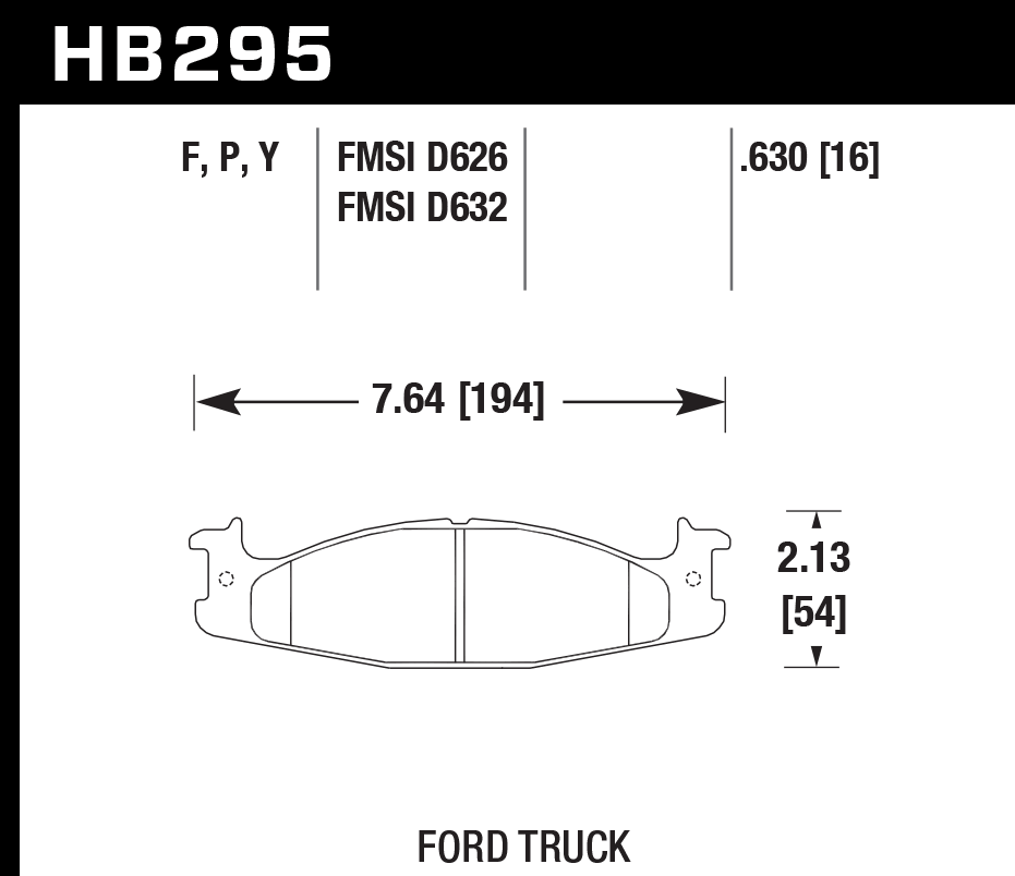 Hawk Performance HB295Y.630 LTS Brake Pads Front