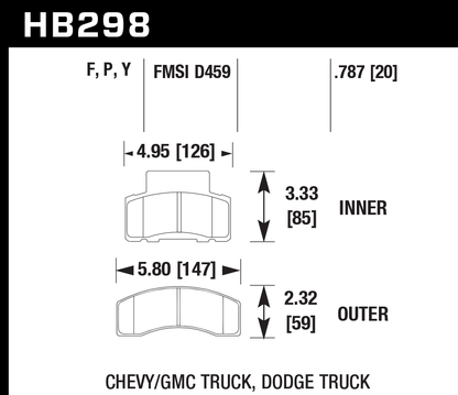 Hawk Performance HB298P.787 SuperDuty Brake Pads Front
