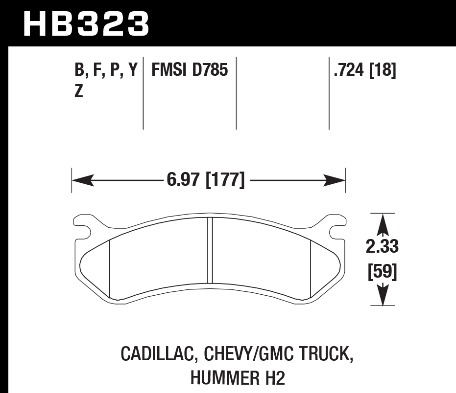 Hawk Performance HB323B.724 HPS 5.0 Brake Pads Front