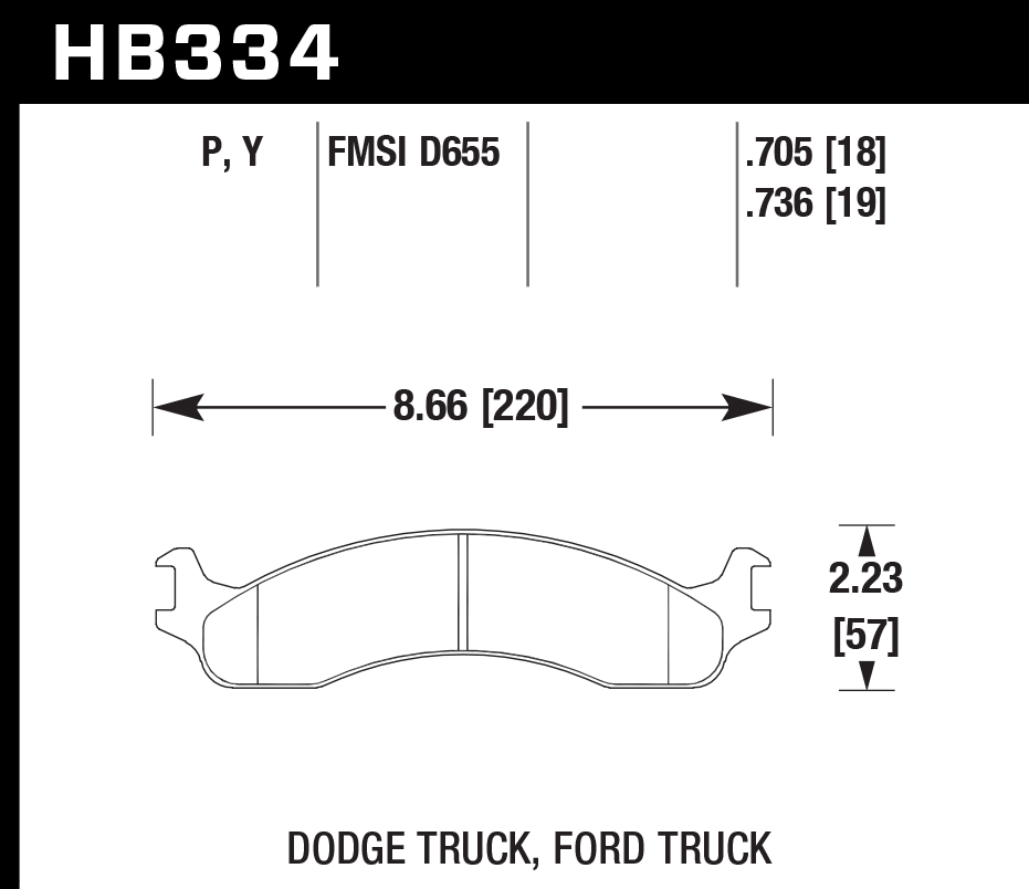 Hawk Performance HB334P.705 SuperDuty Brake Pads Front