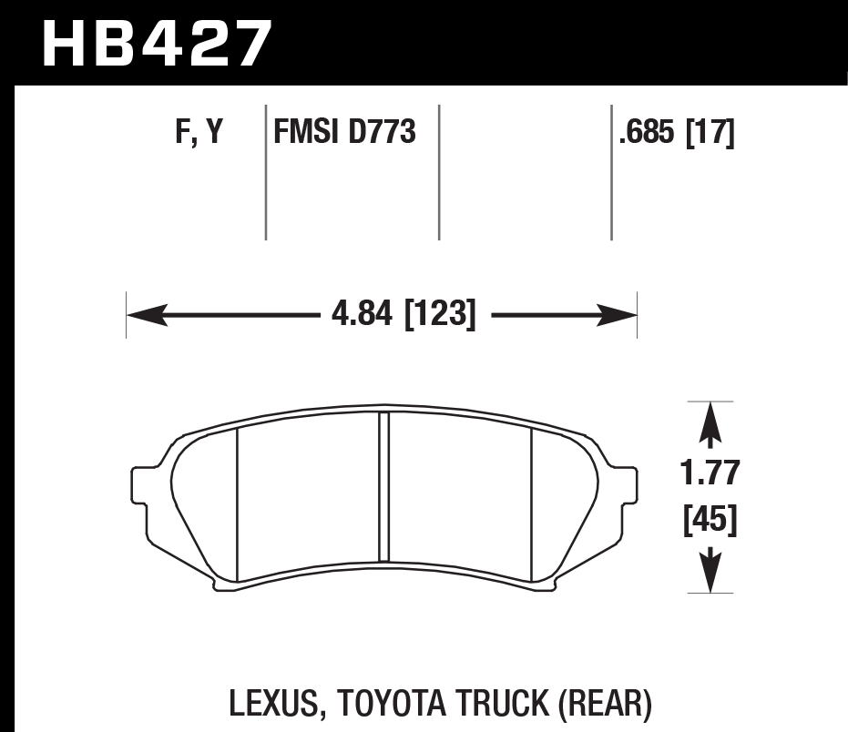 Hawk Performance HB427Y.685 LTS Brake Pads Rear