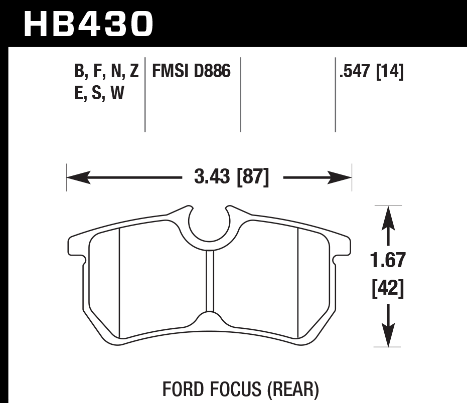 Hawk Performance HB430S.547 HT-10 Brake Pads Rear
