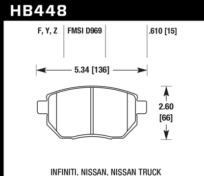 Hawk Performance HB448F.610 HPS Brake Pads Front